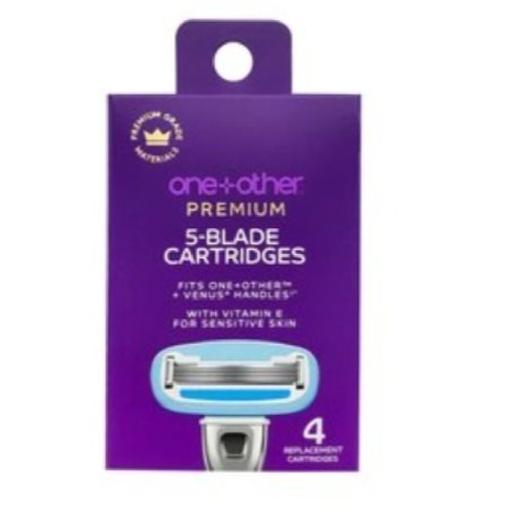 One+other Premium Sensitive 5-Blade Razor Blade Refills 4 Ct